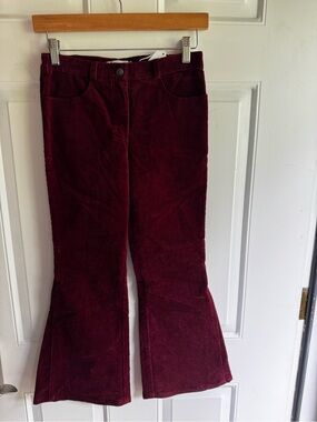 Lana Organic Cotton Burgundy Corduroy Flared Pants Kids Euro size 140 - NWT
